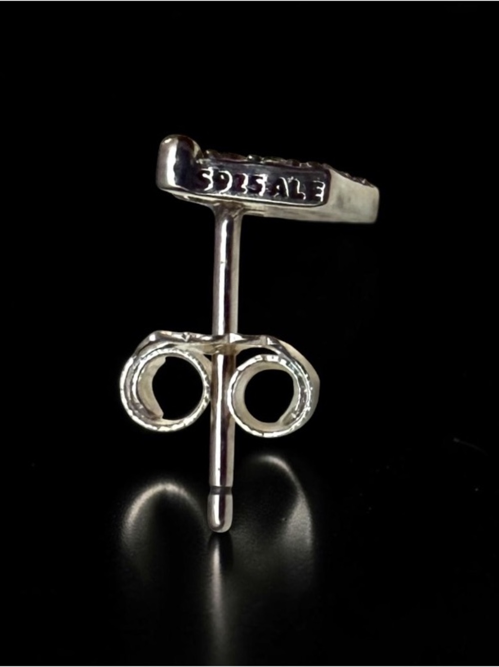 👑 PANDORA SILVER (925) CROWN BLING STUD EARRINGS: DUST BAG & BOX INCLUDED-NWOT! - Picture 4 of 8